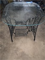 GLASS TOP SINGER TABLE