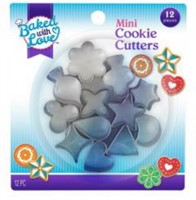 Baked With Love 12pc Mini Metal Cookie Cutters