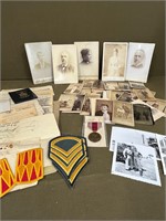 Antique Photos, Badges, Letters from Soldier