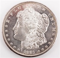 Coin 1881-S  Morgan Silver Dollar Bril. Unc. DMPL