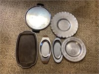 Vintage metal serving trays