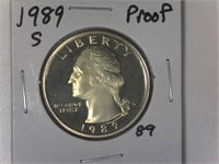 1989-S Proof Washington Quarter