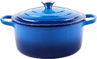 Alathote 6 Quart Enameled Cast Iron Dutch Oven wit