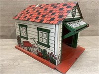 Court land Walt Ranch Toy Tin Garage With W