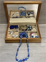 Jewelry Box w/ Jewelry 9x6x2.5"