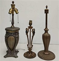 (3) Vintage Table Lamp Bases