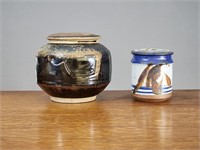 TWO PIECES OF STUDIO ART POTTERY