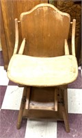 Vintage wooden highchair
