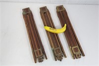 3 Vintage Graflex Crown Wooden Tripods