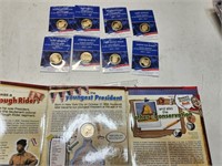 Presidential proof dollar coins, 8 total and 1