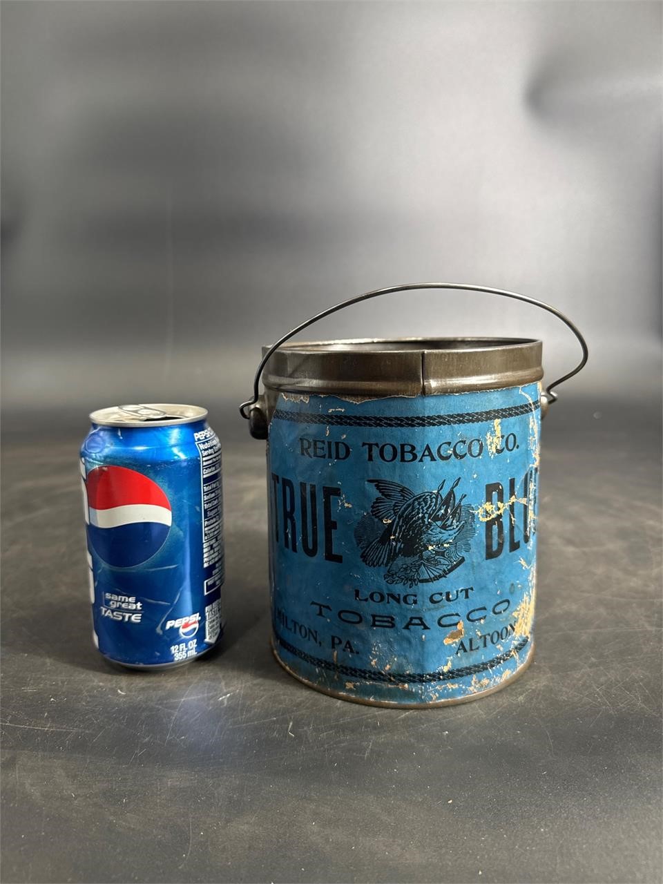 TRUE BLUE PAPER LABEL TOBACCO TIN SMOKE/CHEW