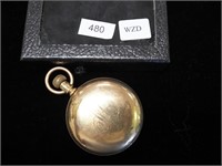 Elgin goldfilled pocket watch, some wear on case