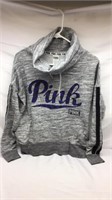 R4) PINK ROLLED NECK PULL-OVER SWEATSHIRT ,