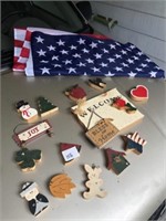 USA Flag ~ & Wood Seasonal Decor