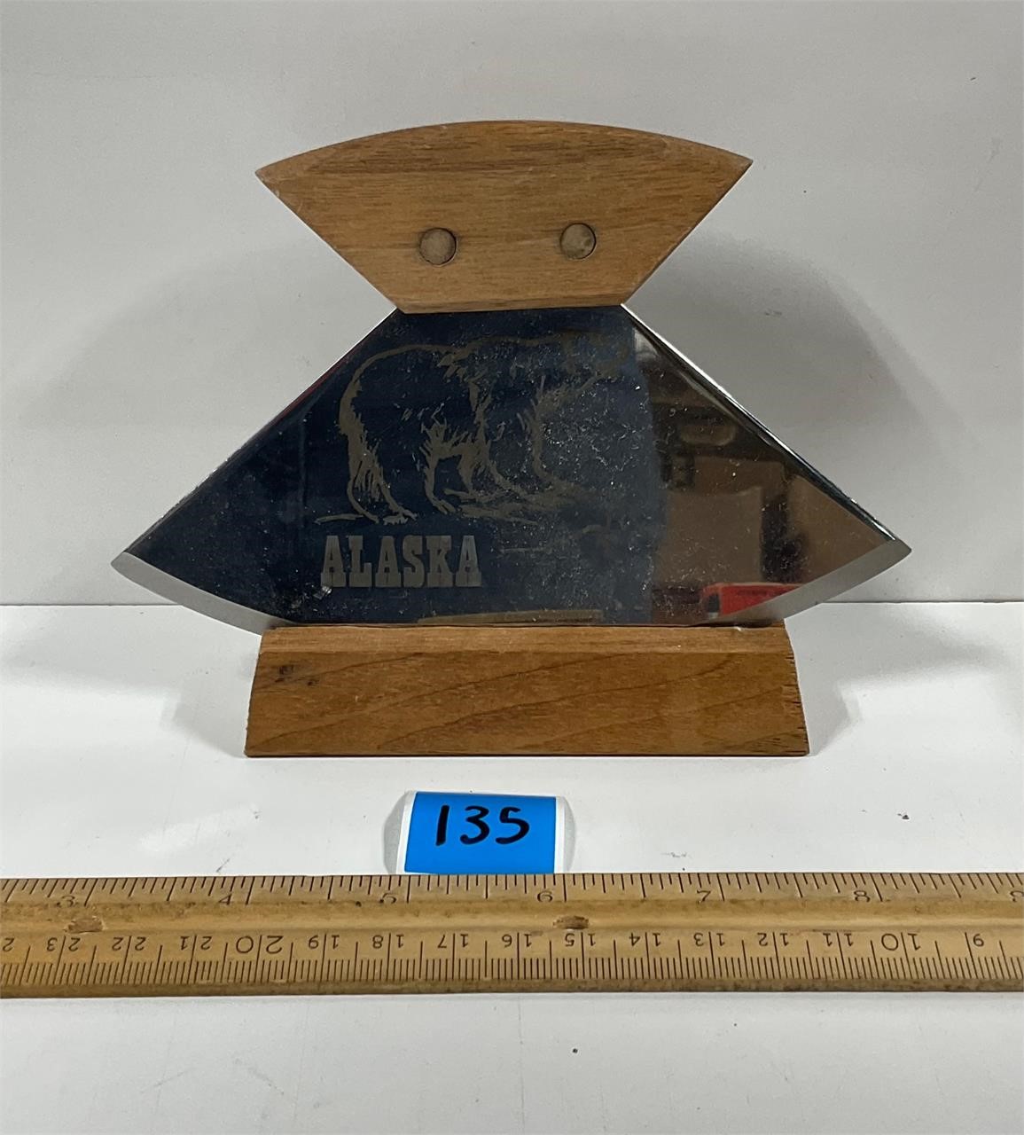Alaska Souvenir Ulu Style Knife and Stand