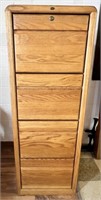 4-Drawer Oak File Cabinet, Made by Encore