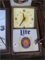 Miller Lite Lighted Clock-Works