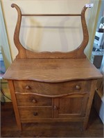 Antique Wooden Dry Sink on Casters