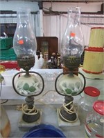 PAIR- MARBLE BASE LAMPS