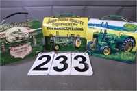 3 John Deere Metal lunch Boxes No Thermos
