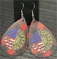 Plaid dangle earrings