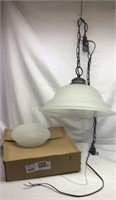 D1) HANGING LIGHT & REPLACEMENT GLOBE