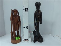 (2) Carved Figures