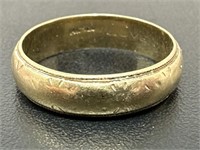 Sz.7.5 14k. Yellow Gold Wedding Band 3.86 Grams