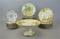 Group of Limoges Plates and Compote
