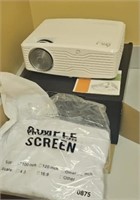 DR J PROJECTOR W/ FOLD UP SCREEN