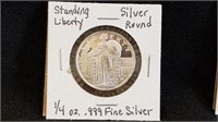 Standing Liberty Silver Round