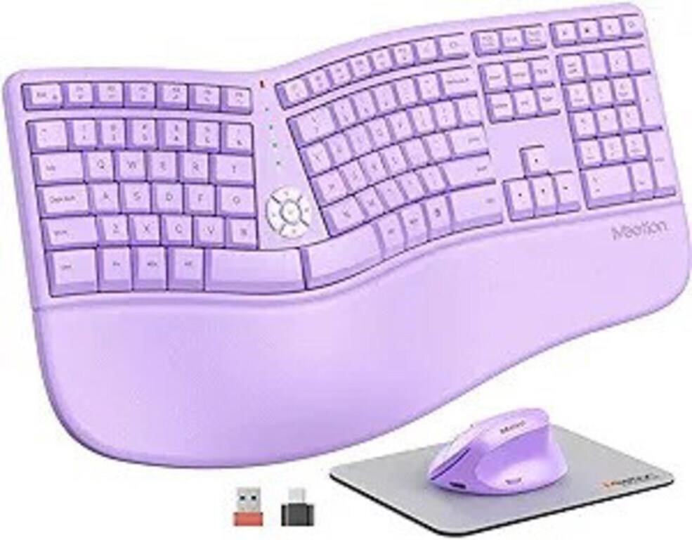 Meetion Ergonomic Wireless Keyboard And Mouse,