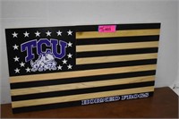 TCU Flag Wall Art New 24 x 13