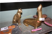 BRASS CAT AND SEAL
