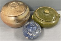 Studio Pottery Covered Jars; Taureens Collection