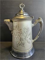 Antique Quadruple Plate Rogers Lidded Pitcher