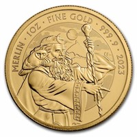 2023 Britain 1 Oz Gold Myths & Legends Merlin Bu
