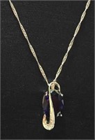 exquisite amethyst/sterling necklace