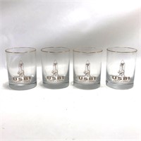 Vintage NASA USBI Shuttle Crew Drinking Glass Lot