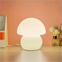 Mushroom Lamp  Small Clear Glass Table Lamp  Milk