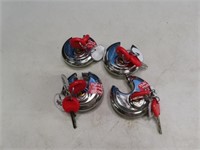 (4) redkey Cylinder Padlocks w/ Keys