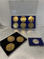 Assortment of NASA coins and medallions