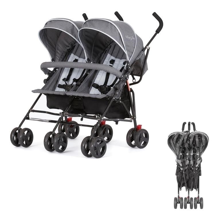 Volgo Twin Umbrella Stroller in Gray