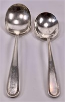 Kirk & Son Sterling - 2 spoons, 8.25" and 9" long