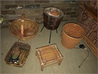 Baskets ~ Iron Plant Stand  & Picture