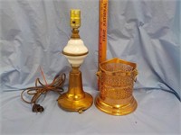 Copper base lamp, candleholder