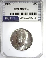 1968-D Kennedy MS67+ LISTS $5000