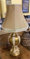Vintage ceramic table lamp with a circus canopy