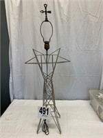 antique art deco tower lamp 39"T