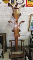 ANTIQUE VICTORIAN STYLE HALL TREE - STICK STAND